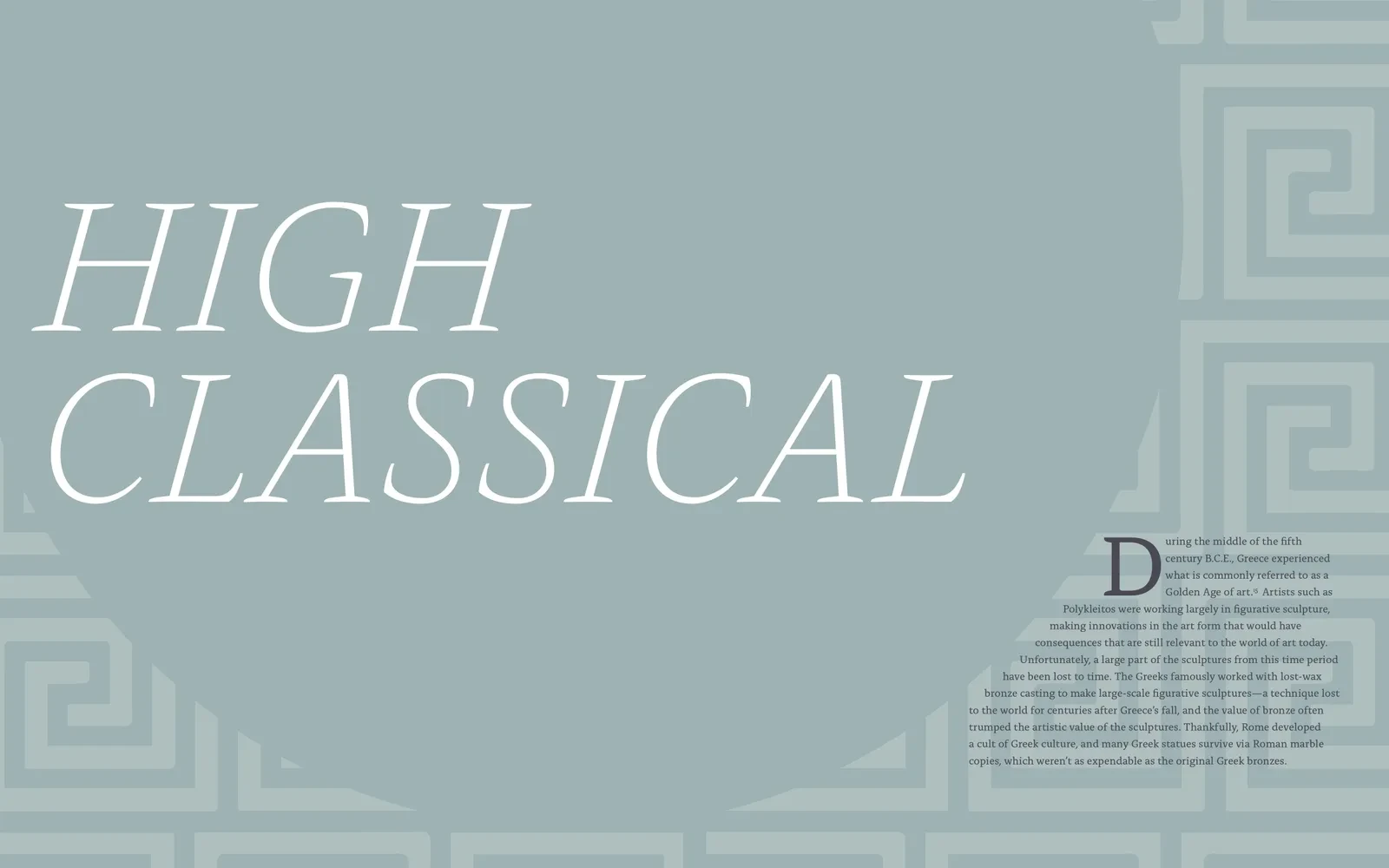 High Classical period. Hellas High Classical period divider spread